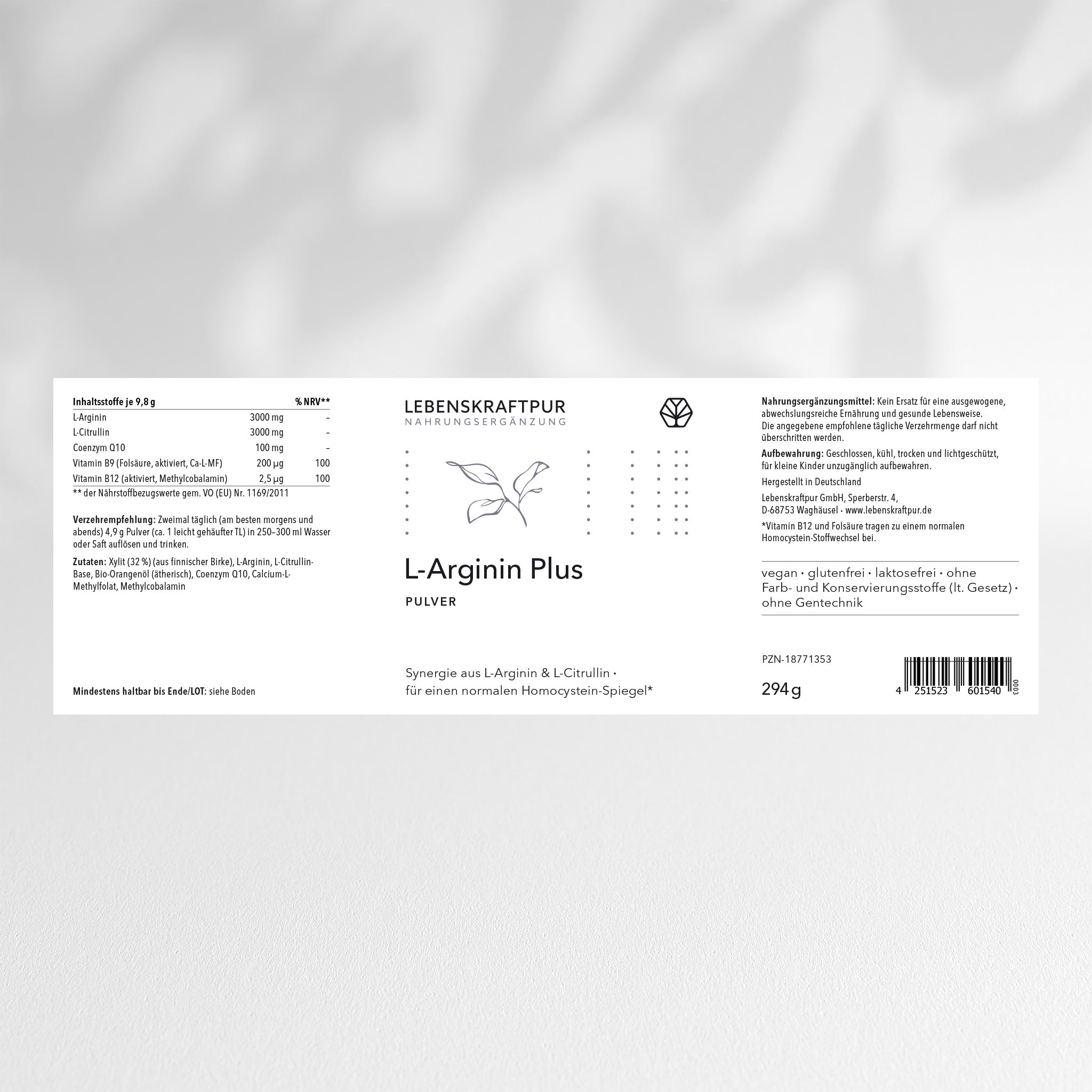 lebenskraftpur-l-arginin-plus-pulver-mit-l-citrullin-q10-und-b12 image 2