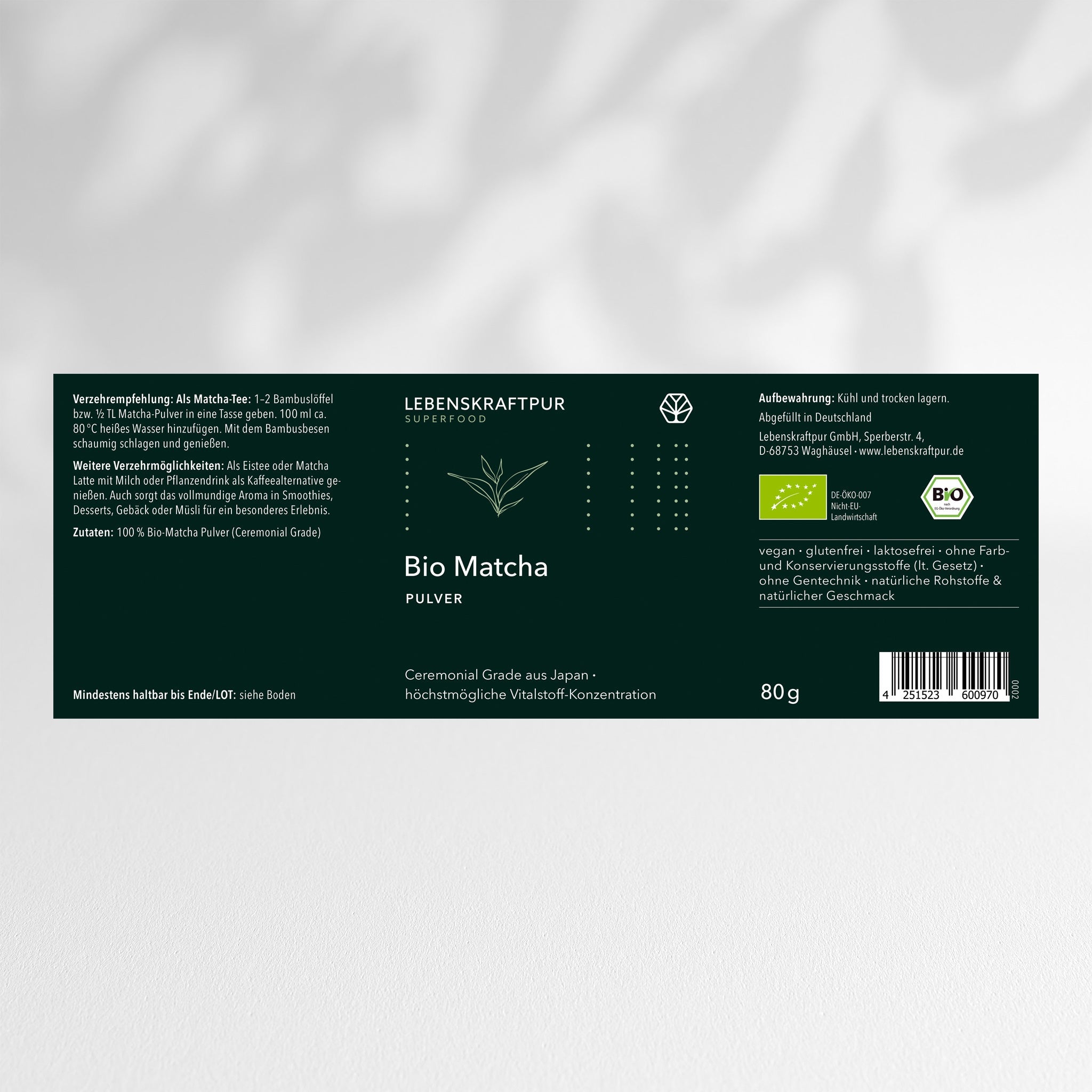 lebenskraftpur-bio-matcha-pulver-ceremonial-grade-fein-vermahlenes-superfood image 2