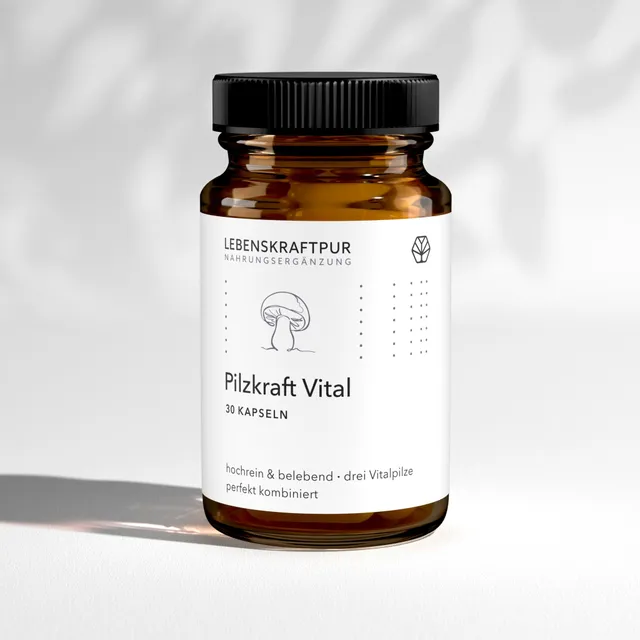 lebenskraftpur-pilzkraft-vital-kapseln-agaricus-cordyceps image 1