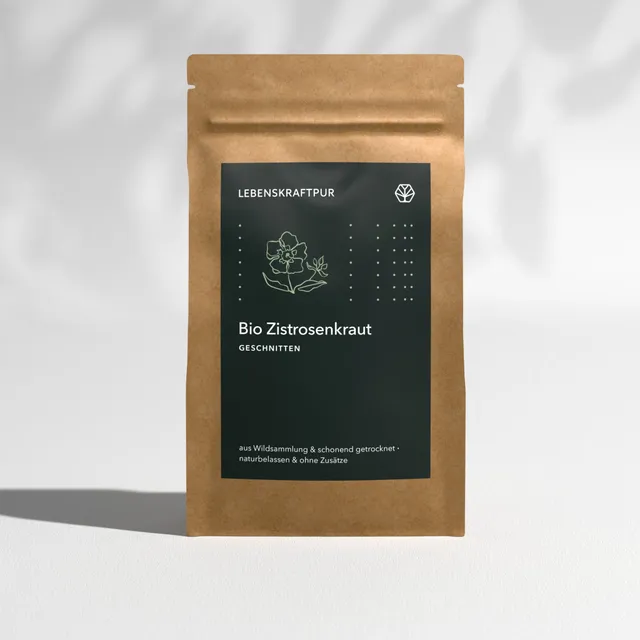 lebenskraftpur-bio-zistrosenkraut-geschnitten-cistus-incanus-wildsammlung image 1
