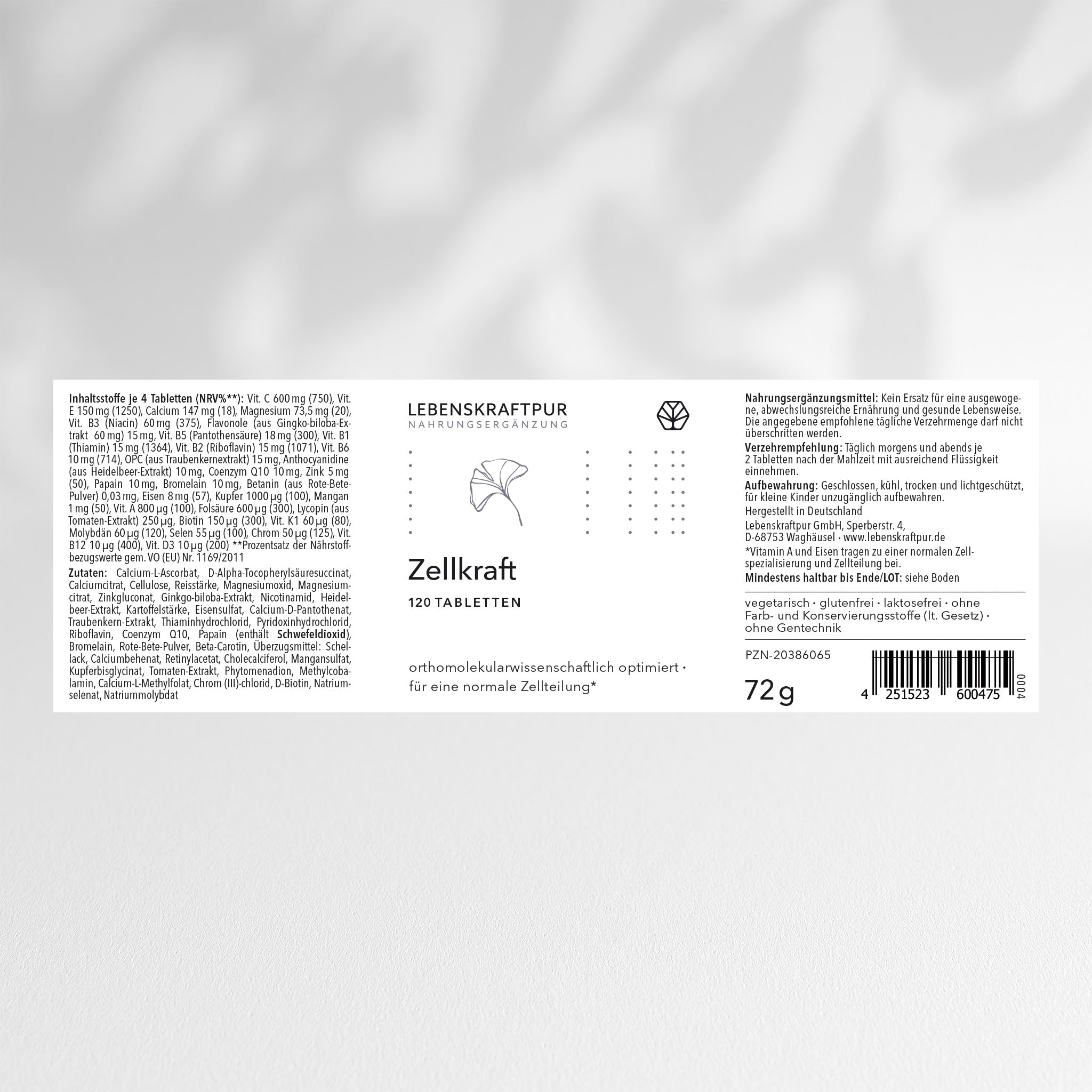 lebenskraftpur-zellkraft-tabletten-b-komplex-vitamin-c-pflanzenextrakte image 2