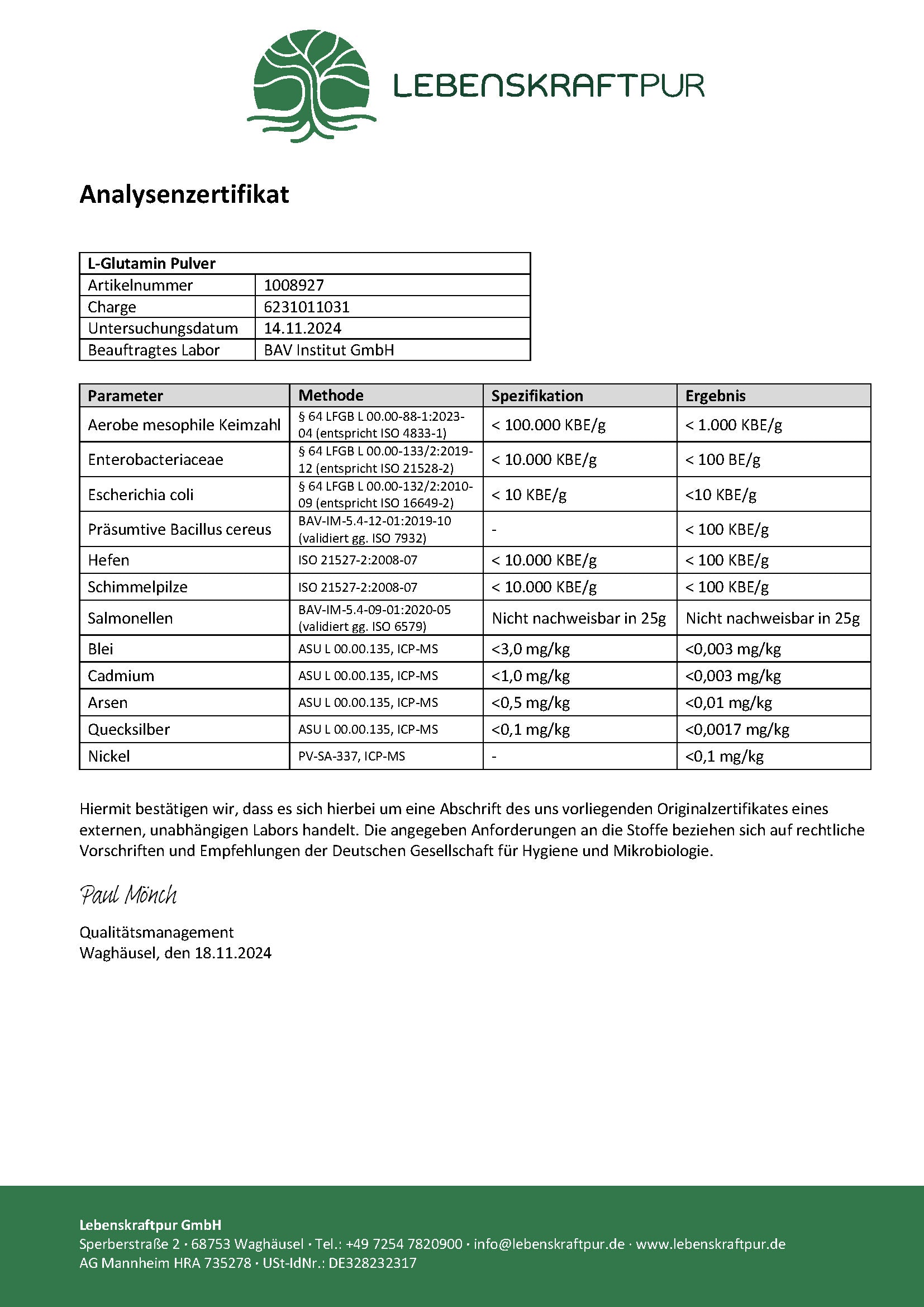lebenskraftpur-l-glutamin-pulver-aminos-ure image 6