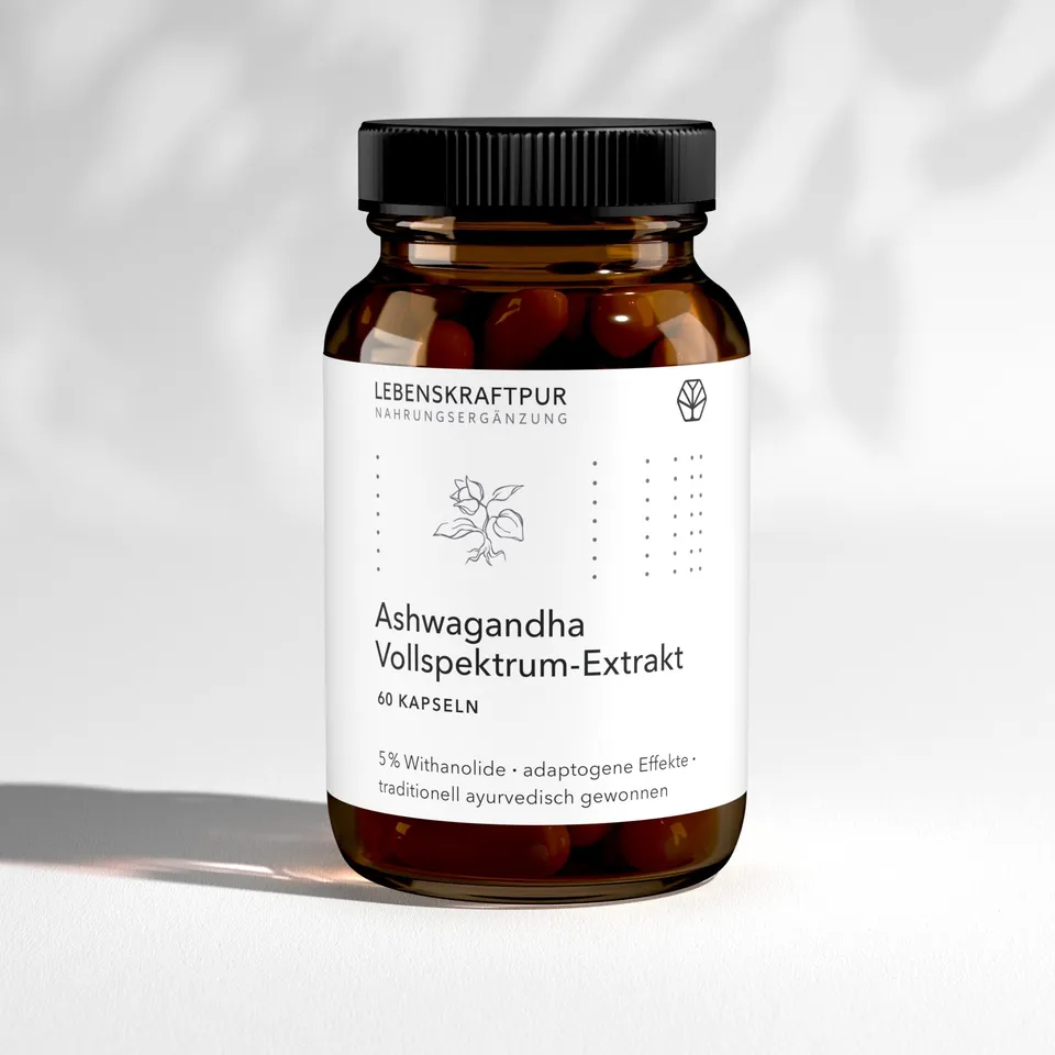 lebenskraftpur-ashwagandha-vollspektrum-extrakt-kapseln-vegetarisch image 1