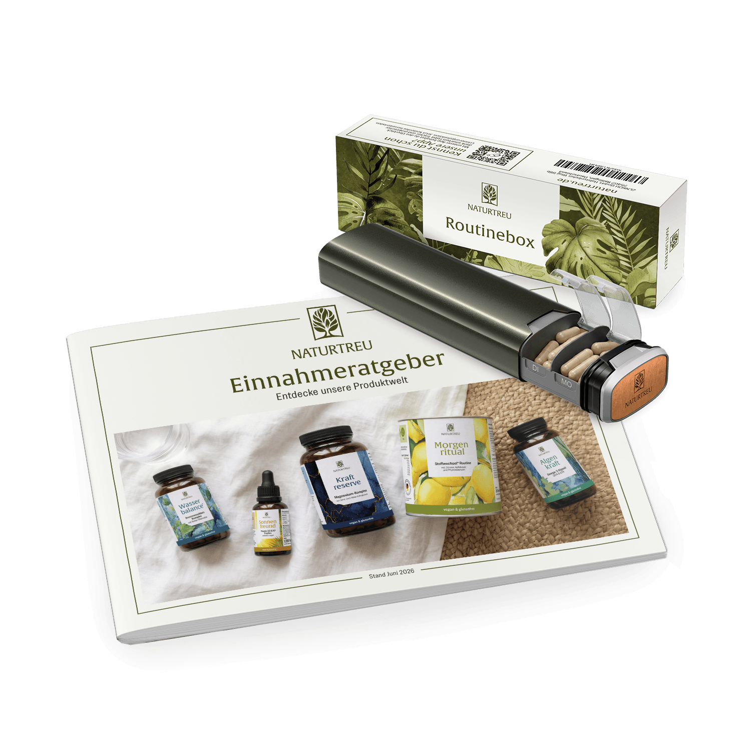 naturtreu-routine-support-sparpaket-routinebox-mit-pillenbox-tablettenbox-und-ei image 1