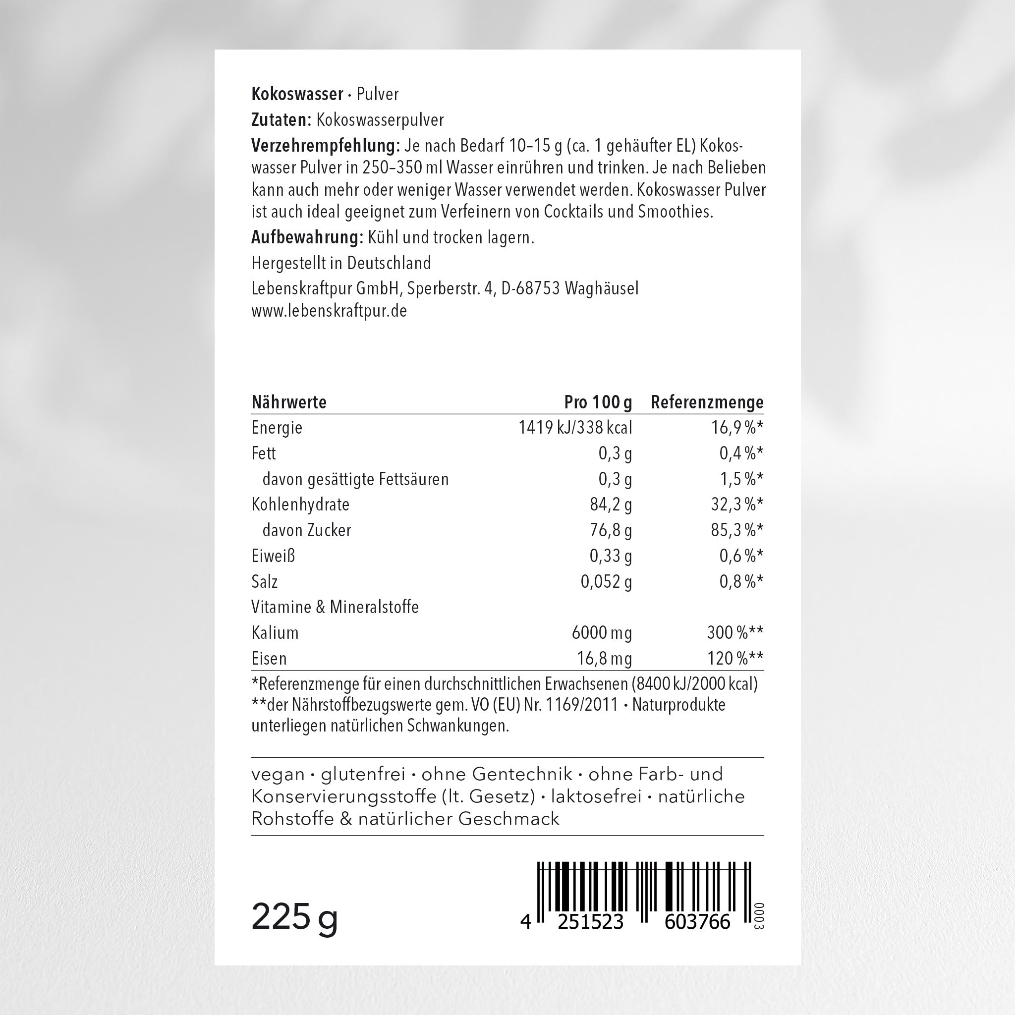 lebenskraftpur-kokoswasser-pulver-100-rein-isotonisch image 2