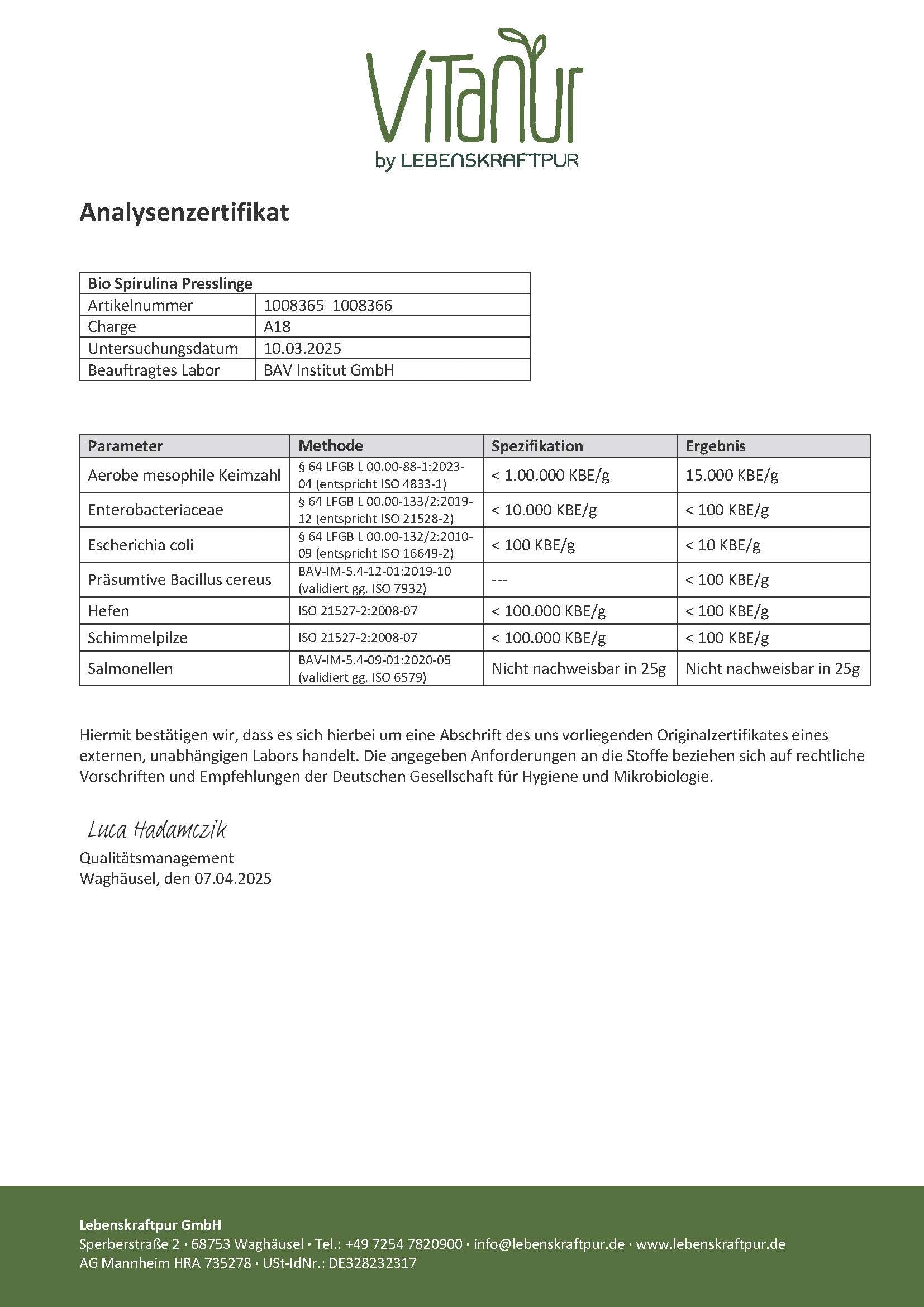lebenskraftpur-bio-spirulina-algen-presslinge-rohkost-400-mg image 7