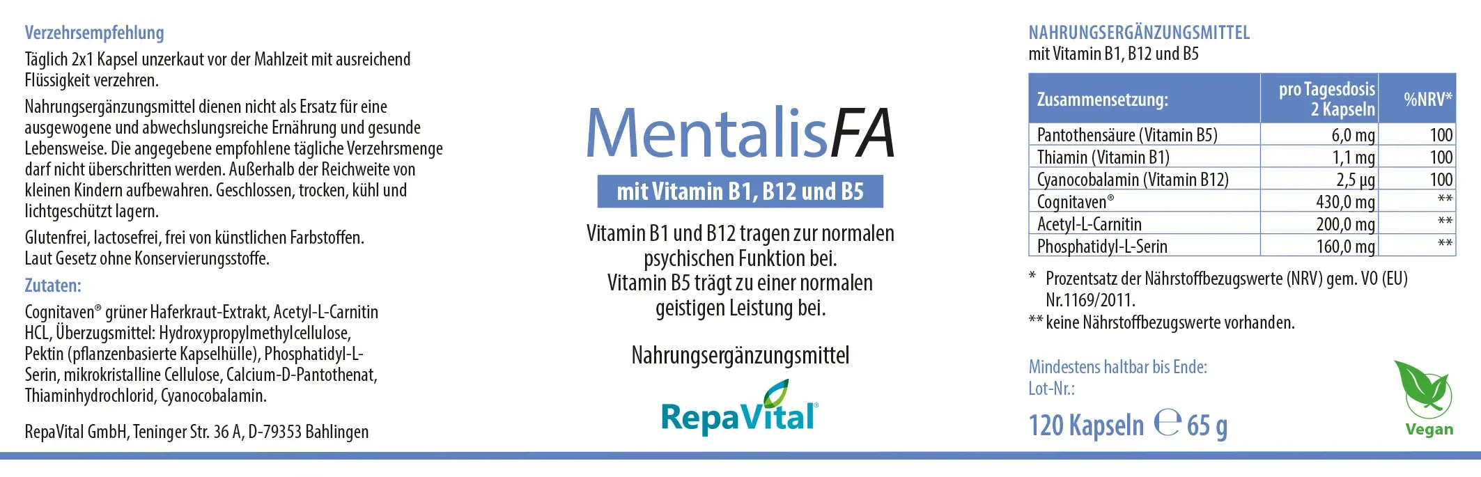 repavital-mentalis-fa-mit-gr-nem-haferkraut-b-vitaminen-120-kapseln image 2