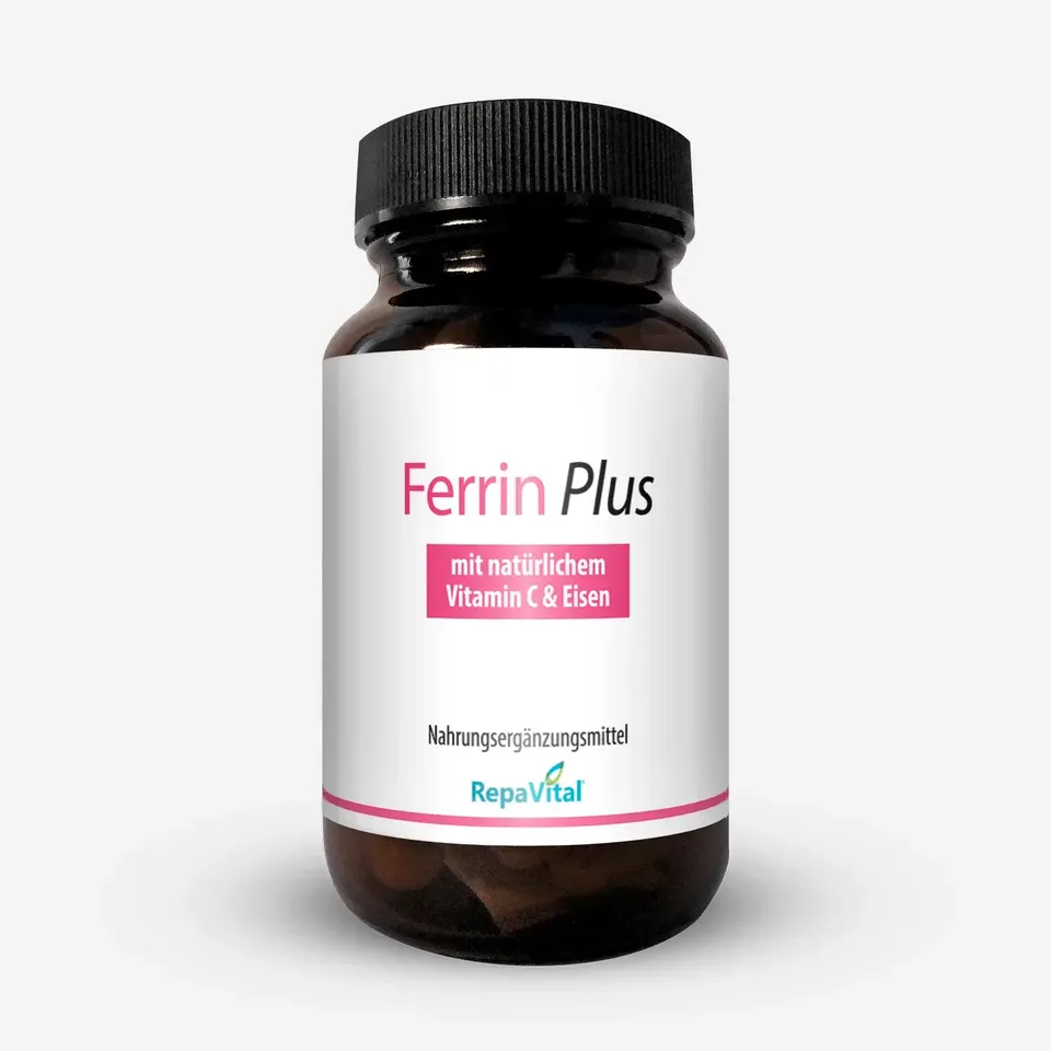 repavital-ferrin-plus-eisen-aus-curryblattextrakt-vitamin-c-60-kapseln image 1