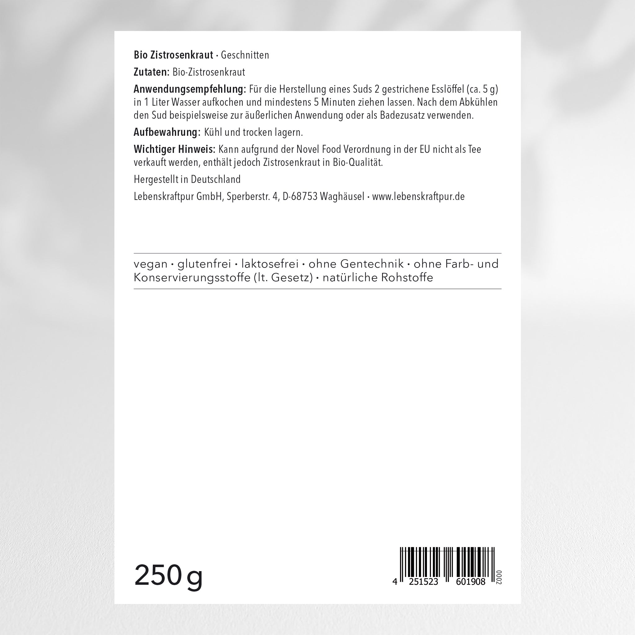 lebenskraftpur-bio-zistrosenkraut-geschnitten-cistus-incanus-wildsammlung image 2
