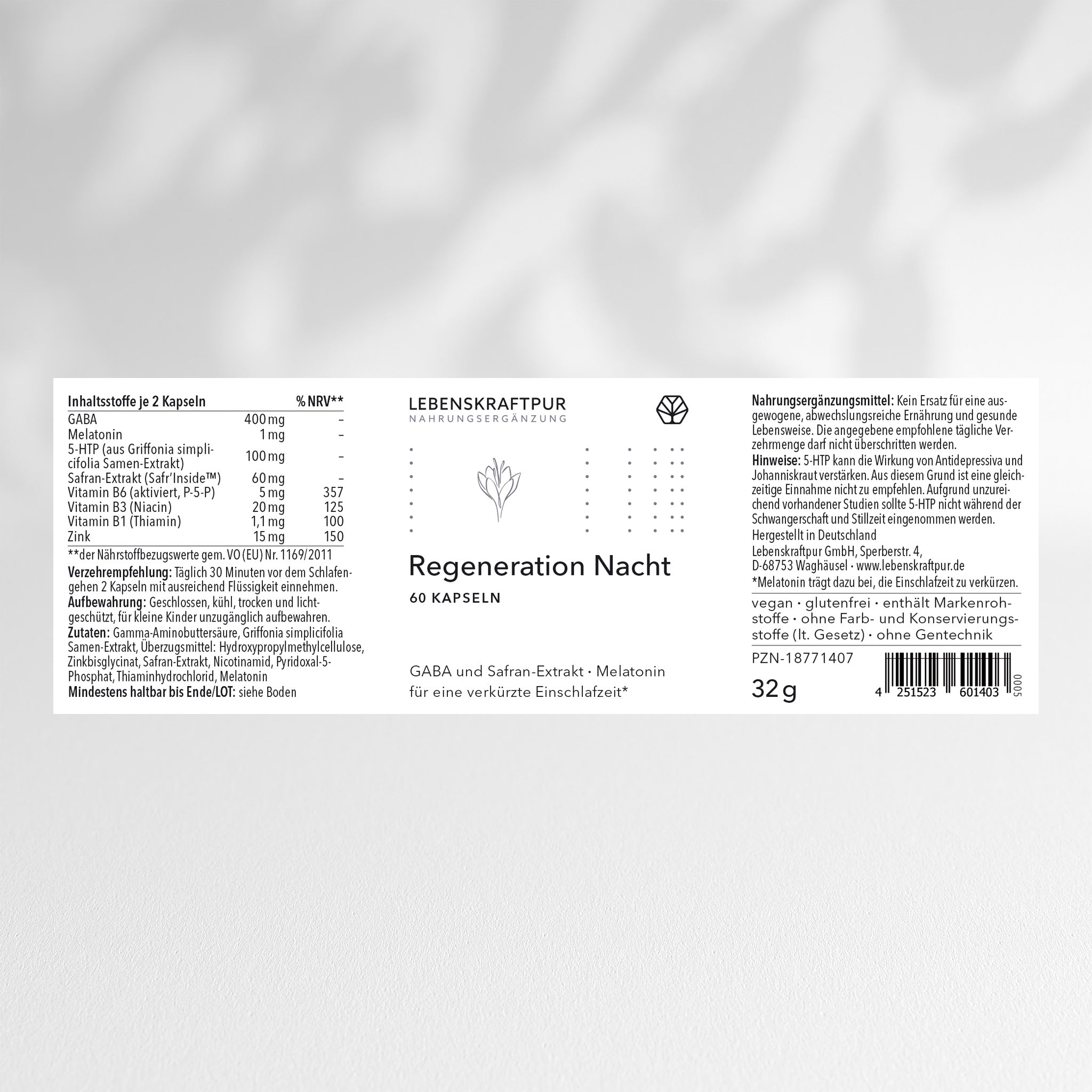 lebenskraftpur-regeneration-nacht-kapseln-mit-melatonin image 2