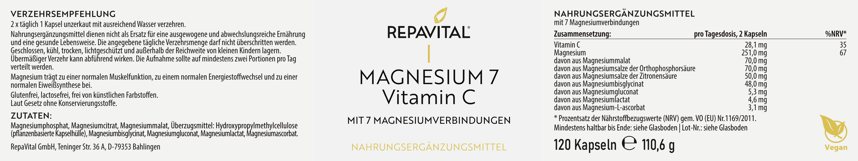 repavital-magnesium-7-7-magnesiumformen-mit-vitamin-c-120-kapseln image 2