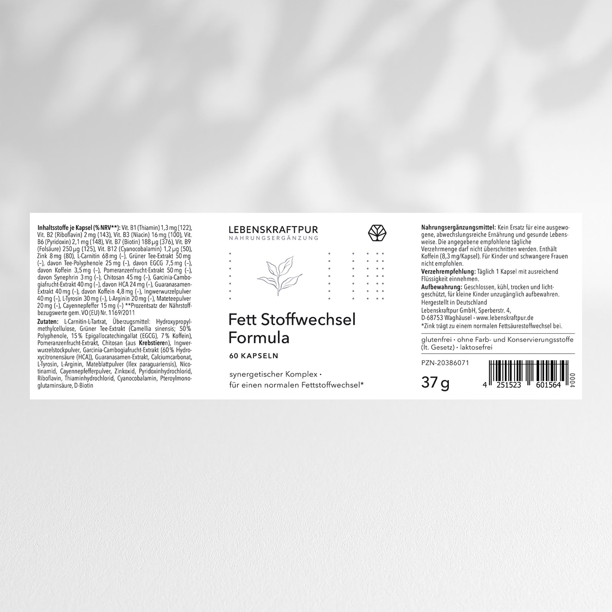 lebenskraftpur-fett-stoffwechsel-formula-kapseln-b-vitamine-zink image 2