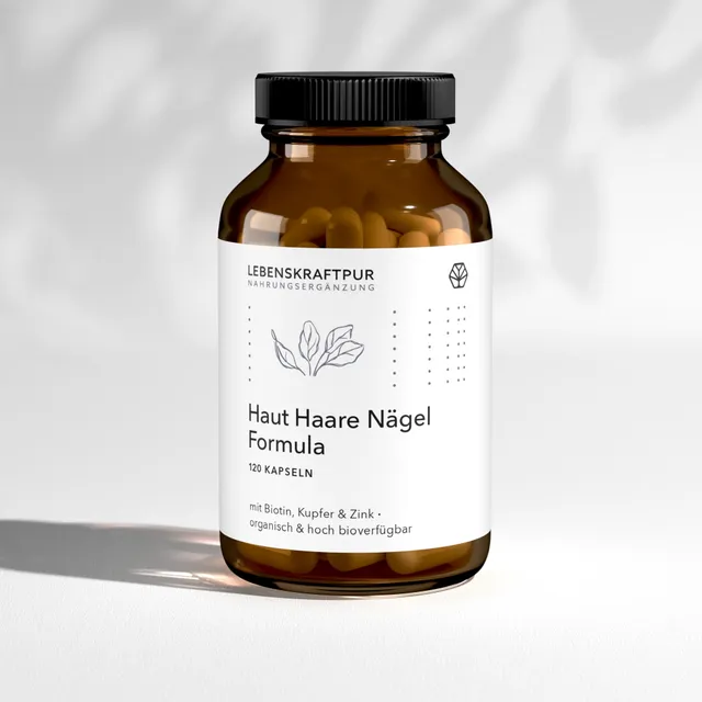 lebenskraftpur-haut-haare-n-gel-formula-kapseln-vegan image 1