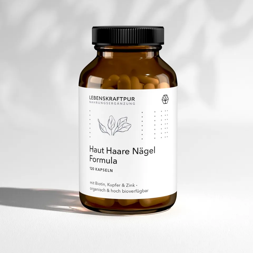 lebenskraftpur-haut-haare-n-gel-formula-kapseln-vegan image 1