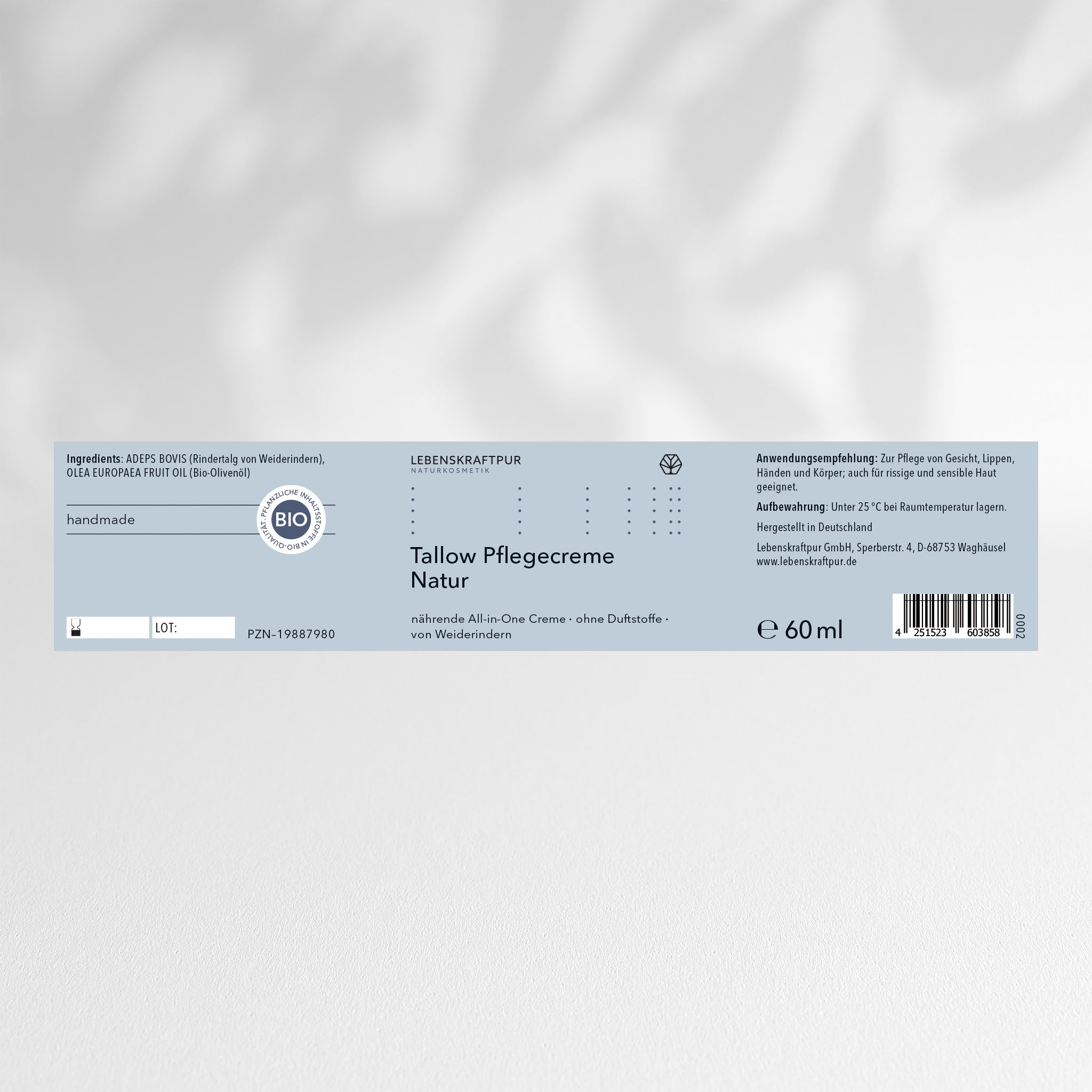 lebenskraftpur-tallow-pflegecreme-natur-rindertalg-mousse-ohne-wasser image 2