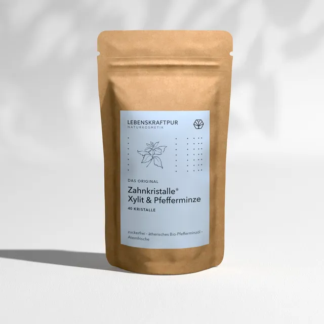 lebenskraftpur-zahnkristalle-xylit-pfefferminze-bio-zahnpflege-bonbons image 1