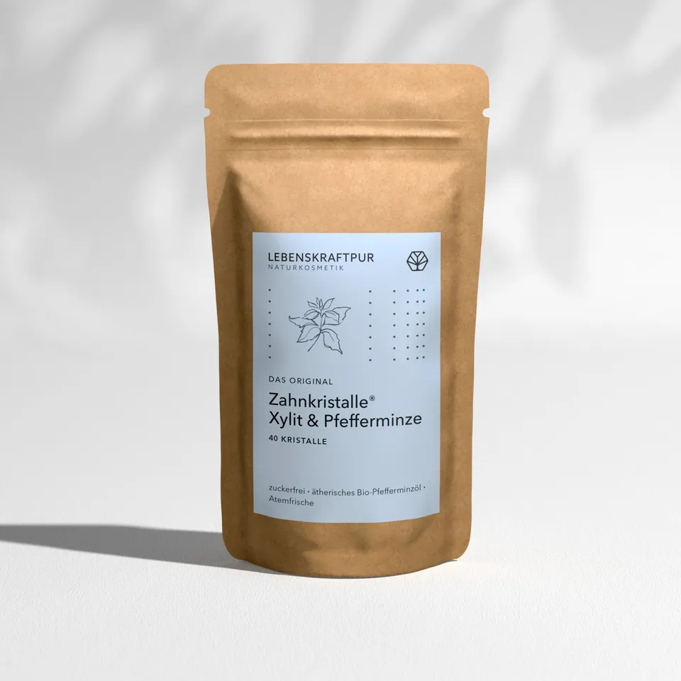 lebenskraftpur-zahnkristalle-xylit-pfefferminze-bio-zahnpflege-bonbons image 1