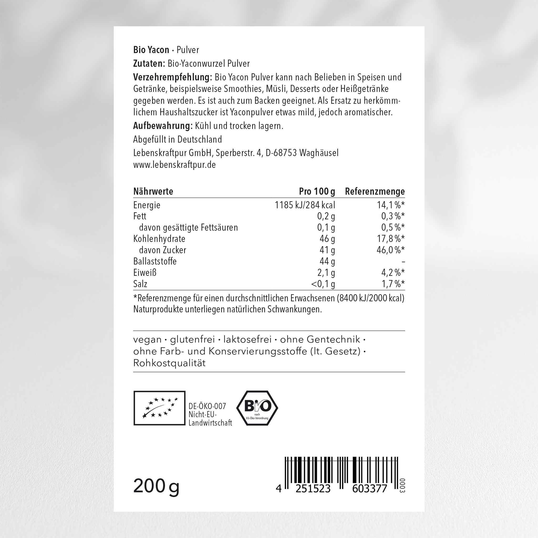 lebenskraftpur-bio-yacon-pulver-nat-rliche-zuckeralternative image 2