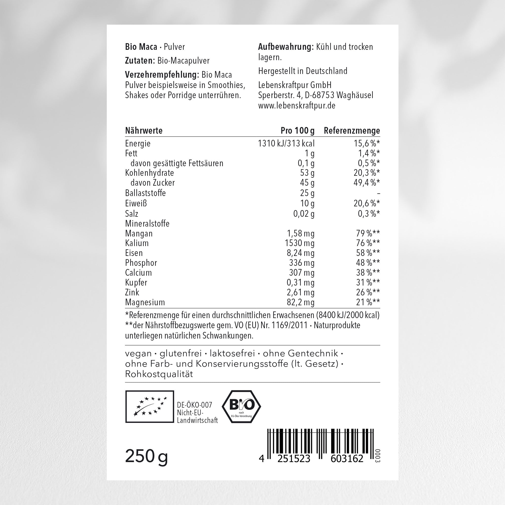 lebenskraftpur-bio-maca-pulver image 2