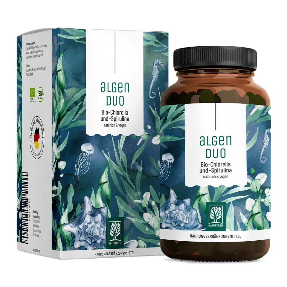 naturtreu-algenduo-bio-chlorella-und-bio-spirulina-tabletten image 1