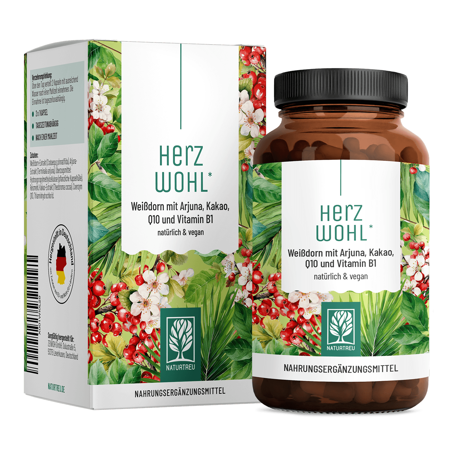 naturtreu-herzwohl-wei-dorn-komplex-mit-arjuna-kakao-q10-vitamin-b1 image 1