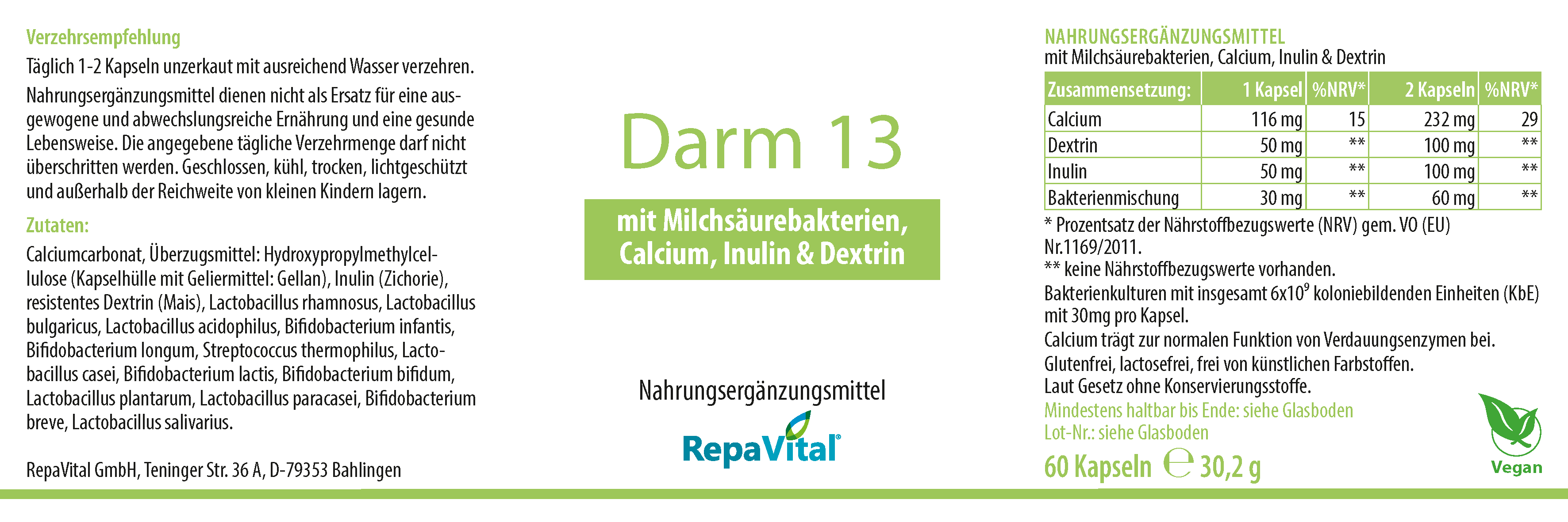 repavital-darmvital-kombi-kolobios-darm-13-darmkur-set image 2