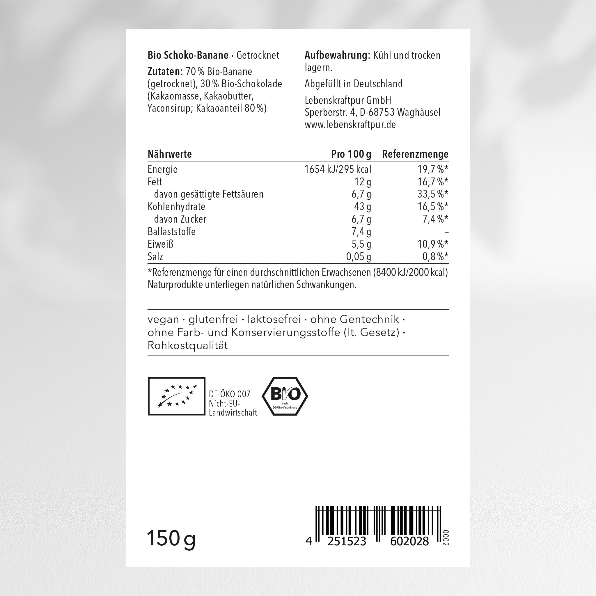 lebenskraftpur-bio-schoko-banane-getrocknet-snack image 2