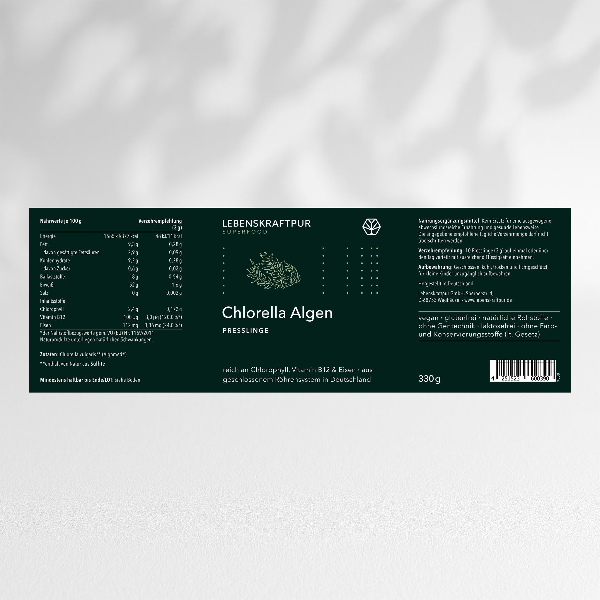 lebenskraftpur-chlorella-algen-presslinge-chlorella-vulgaris-aus-deutschland image 2