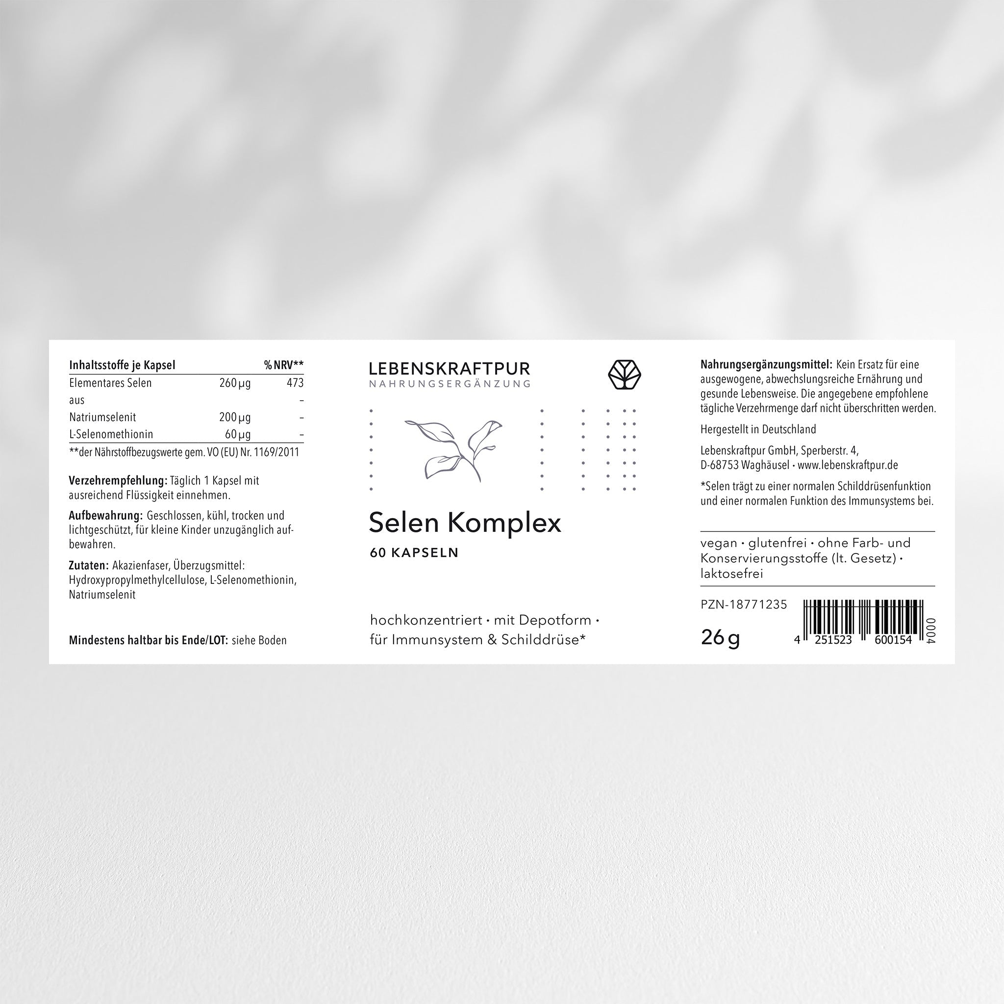lebenskraftpur-selen-komplex-kapseln-260-g-nahrungserg-nzungsmittel image 2