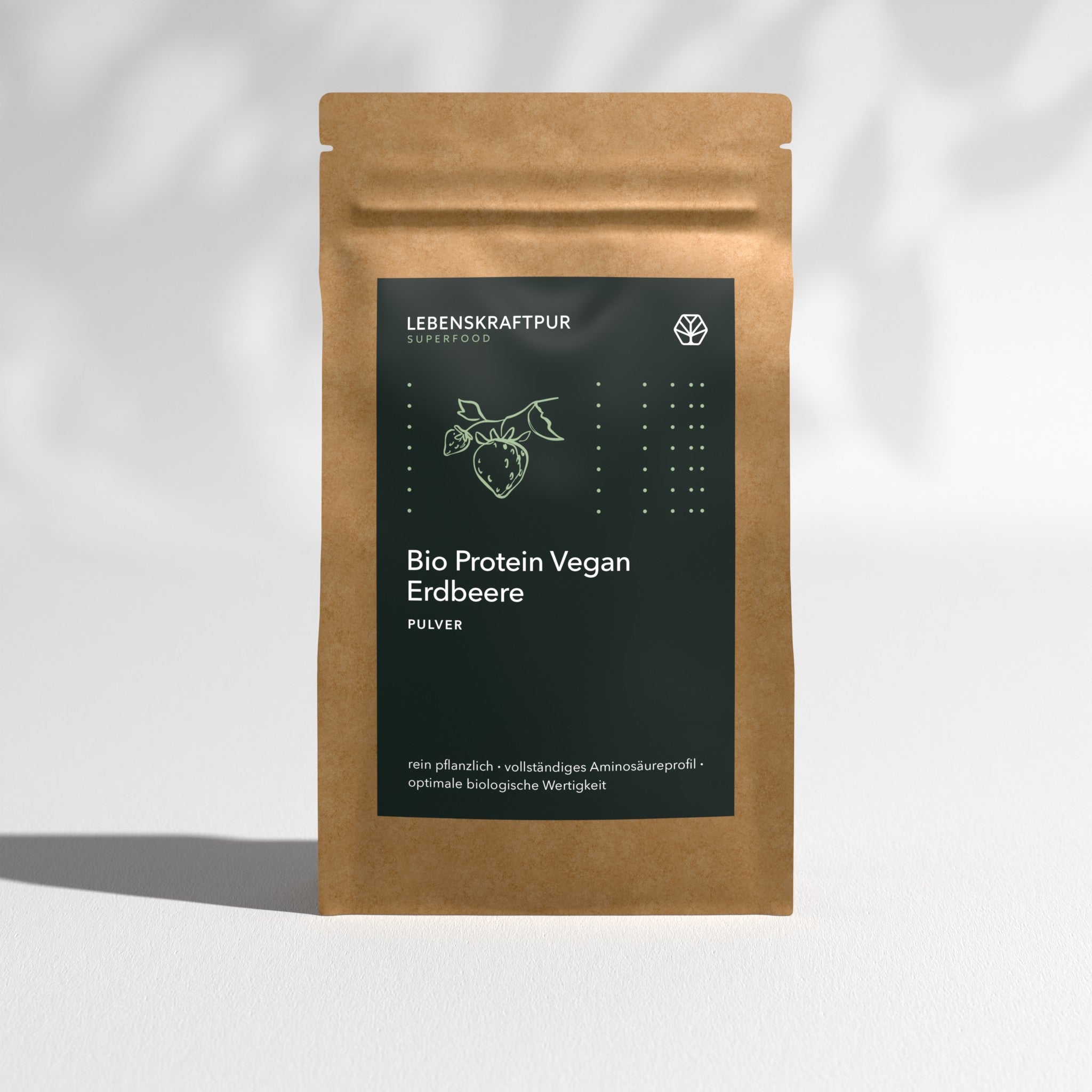 lebenskraftpur-bio-protein-vegan-erdbeere-pulver-erbsen-reis-cashew image 1