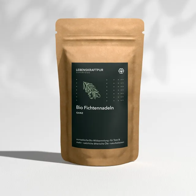 lebenskraftpur-bio-fichtennadeln-ganz-fichtennadeltee-wildsammlung image 1