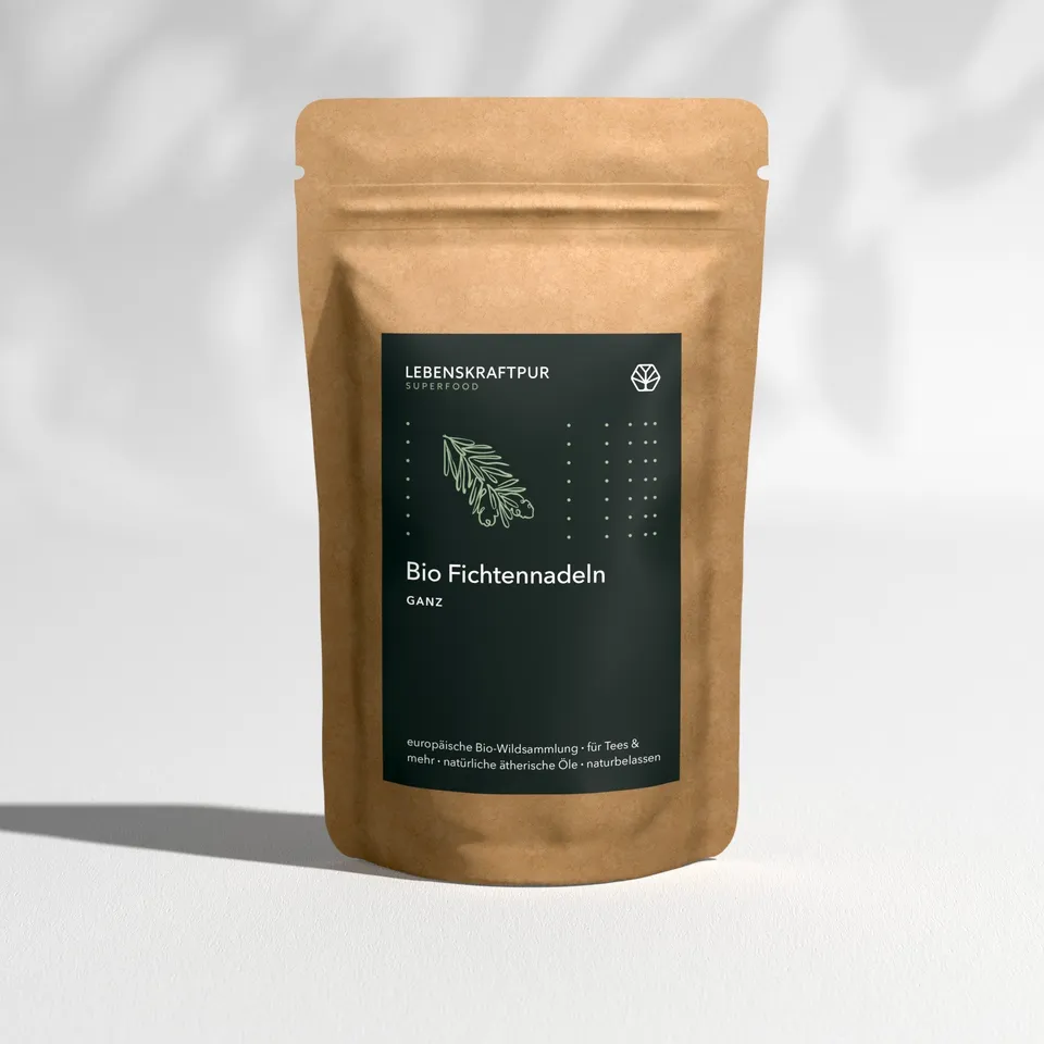 lebenskraftpur-bio-fichtennadeln-ganz-fichtennadeltee-wildsammlung image 1