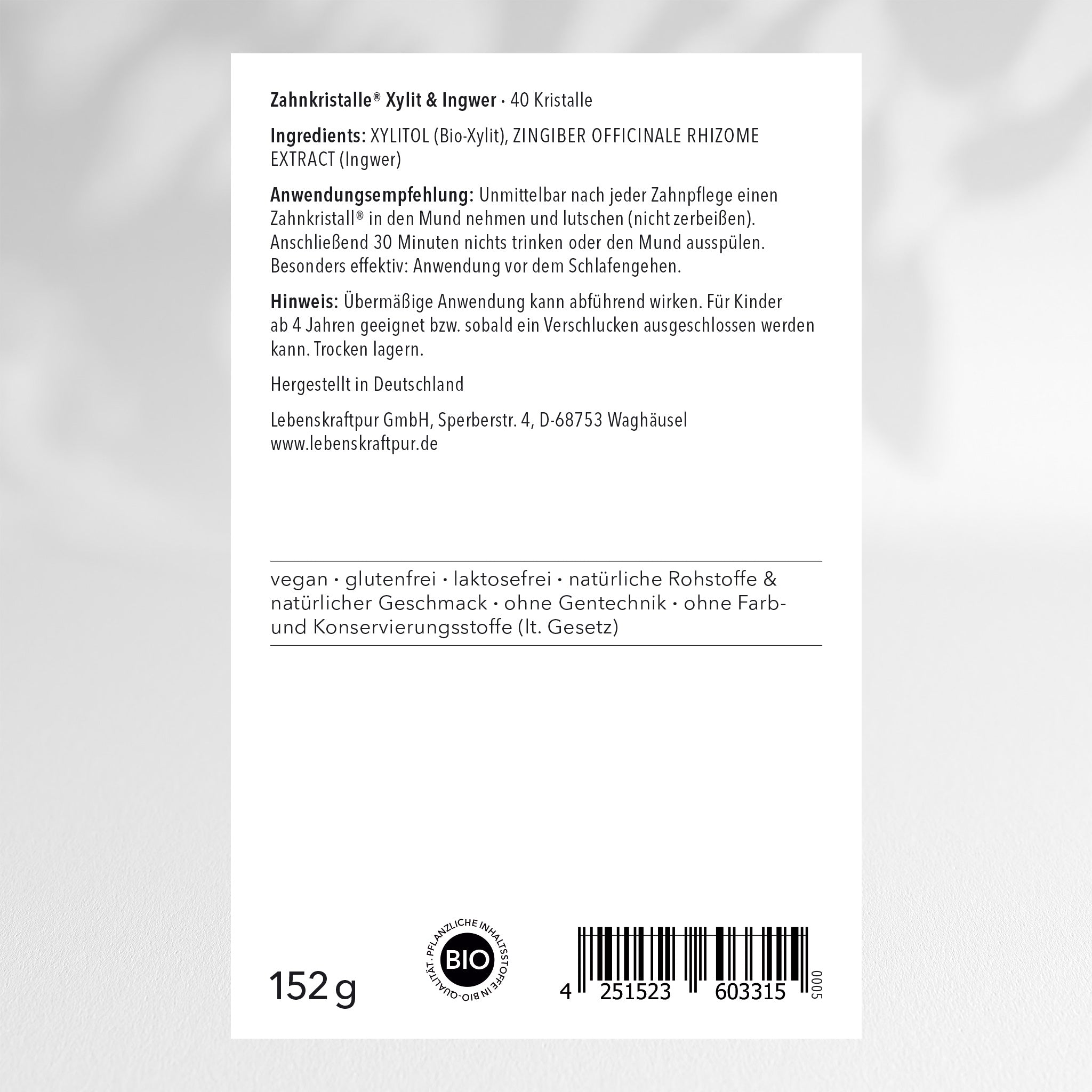 lebenskraftpur-zahnkristalle-xylit-ingwer-bonbons image 2