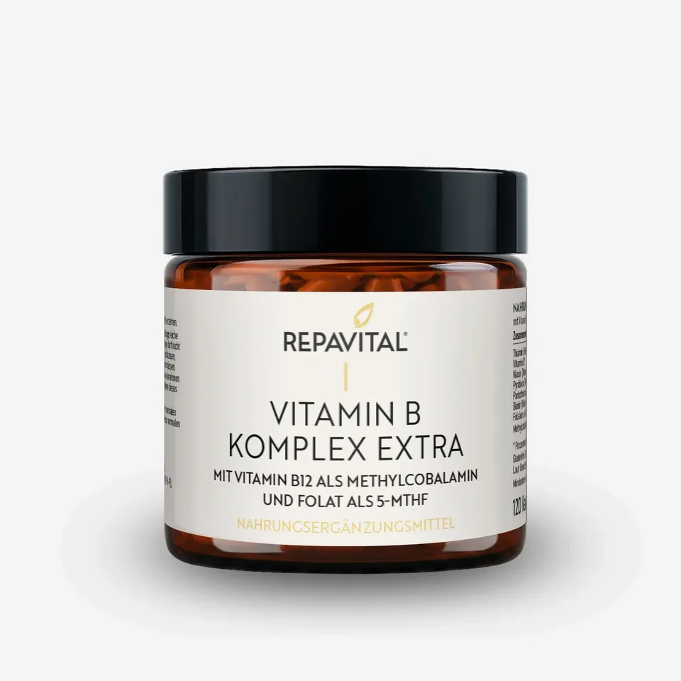 repavital-vitamin-b-komplex-extra-methylcobalamin-5-mthf-120-kapseln image 1