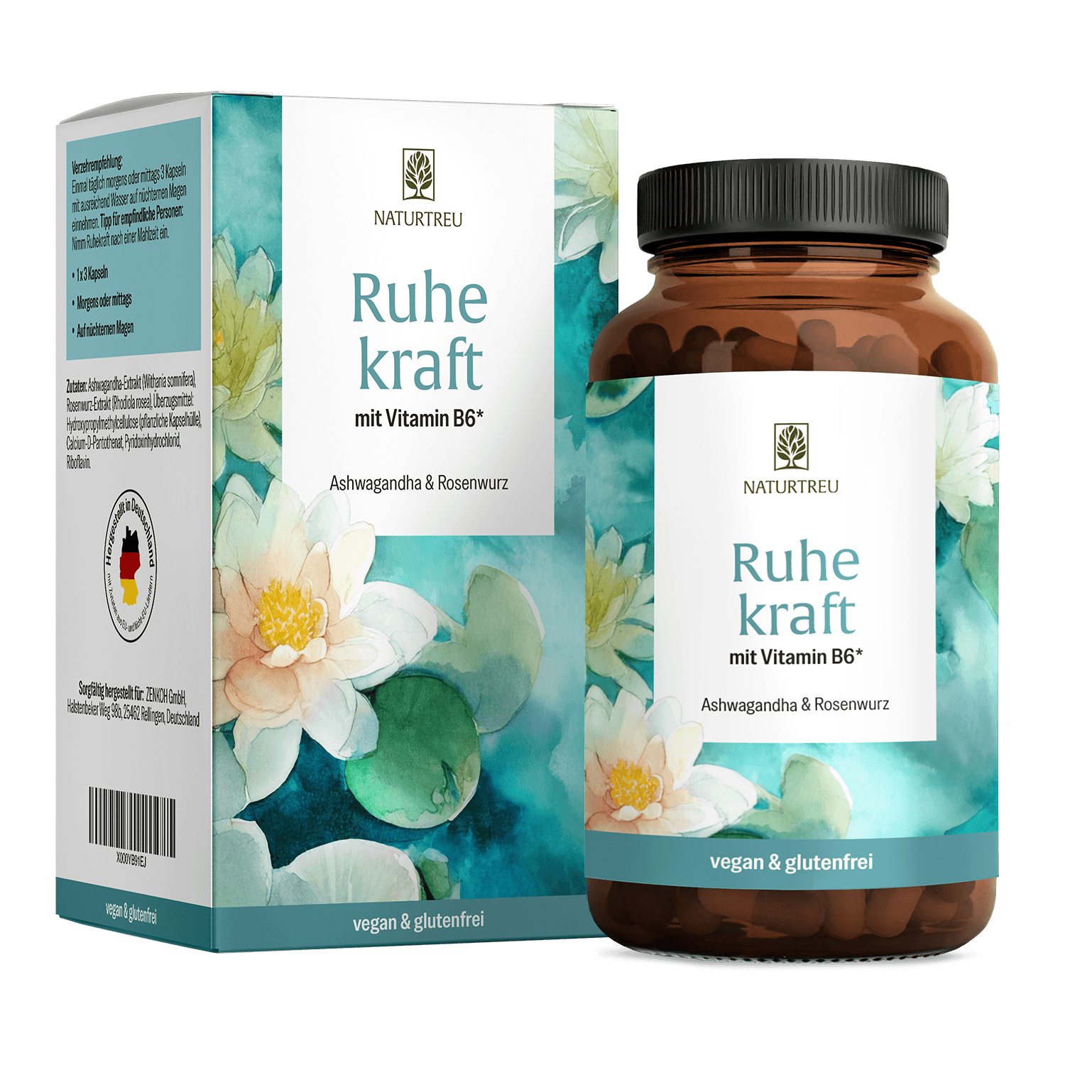 naturtreu-ruhekraft-mit-vitamin-b6-ashwagandha-rosenwurz-kapseln image 1
