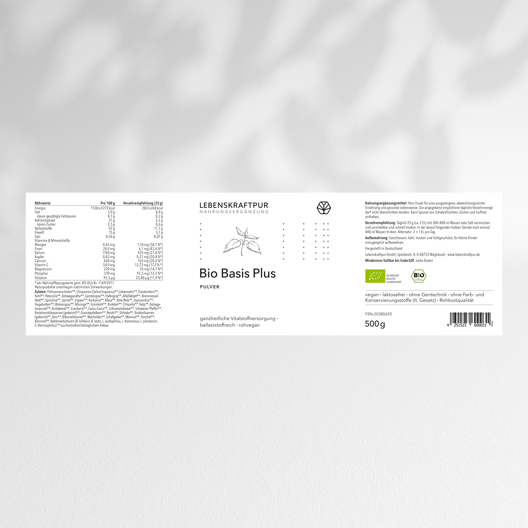 lebenskraftpur-bio-basis-plus-pulver-nahrungserg-nzungsmittel-mit-ber-40-pflanze image 2